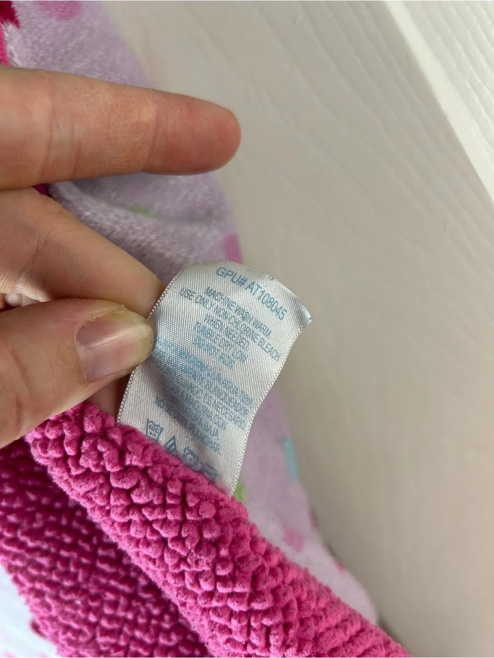 Small Wonders Pink Polka Dots Baby Blanket Green Blue Sherpa Lovey Rare HTF